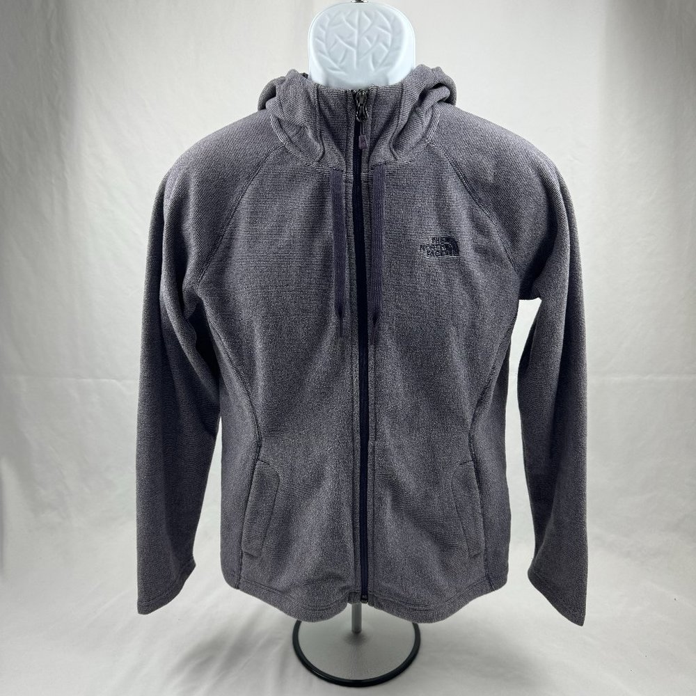The North Face Jacket Fleece Hooded Womens Medium Purple Casual Full Zip